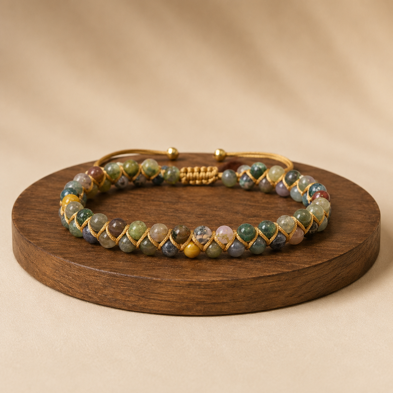 Bracelet en Agate Indienne — vue d'ambiance du bijou bohème