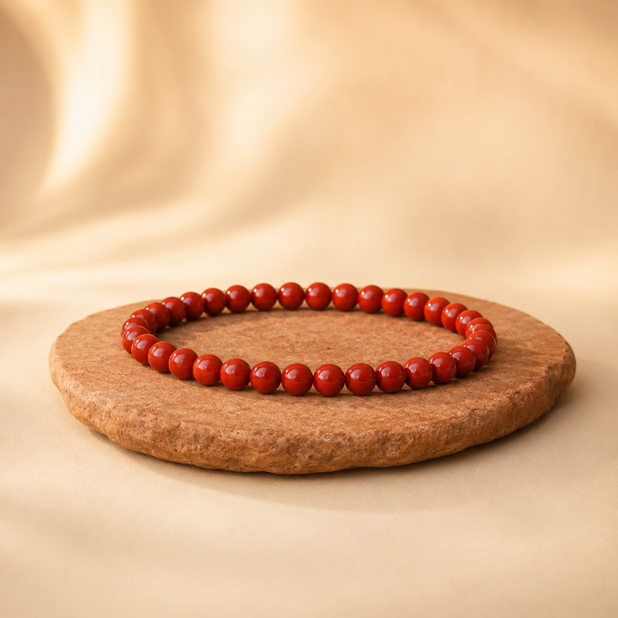 Bracelet en Jaspe Rouge — vue d'ambiance du bijou naturel