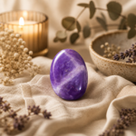 Améthyste naturelle polie 83g aux teintes violet profond et lavande