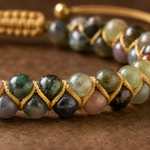 Bracelet Agate Indienne 6g — présentation des perles naturelles