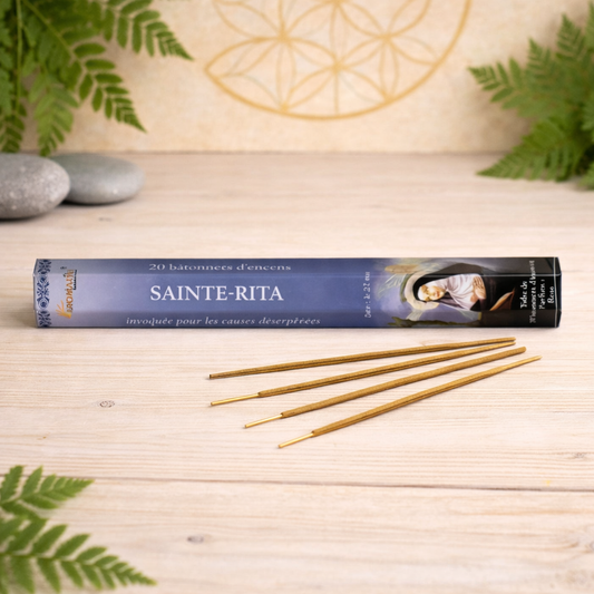 Coffret d'Encens Sainte-Rita 20 bâtonnets pour la dévotion et le recueillement spirituel
