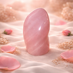 Quartz Rose naturel poli — pierre de l'amour pour la lithothérapie